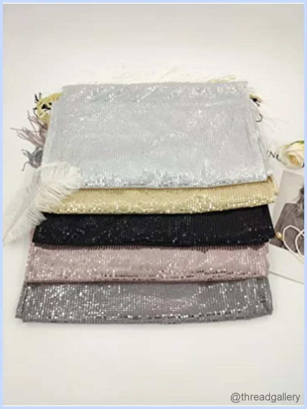 Glitter Sequin Shawl Bandana Party Wrap